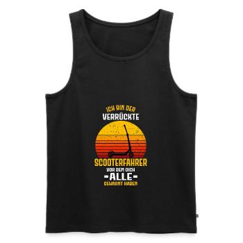 Scooter Stunt Scooter Tretroller Roller E-Scooter - Männer Premium Bio Tank Top - Schwarz - Vorne - Michal (187cm)