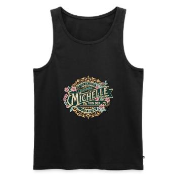 Michelle Ich bin diese legendäre Michelle - Männer Premium Bio Tank Top - Schwarz - Vorne - AI Model Male 178 light (178cm)