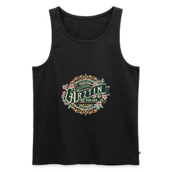 Ärztin Ich bin diese legendäre Ärztin - Männer Premium Bio Tank Top - Schwarz - Vorne - Michal (187cm)