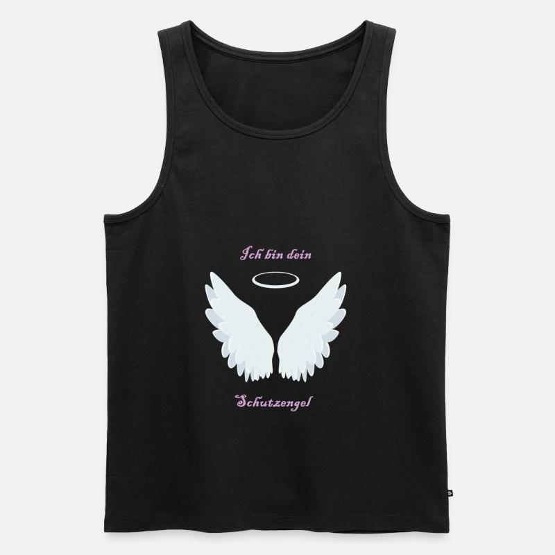 Dein Schutzengel - Männer Premium Bio Tank Top - Schwarz