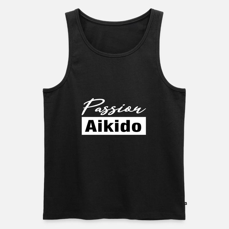Aikido Leidenschaft - Männer Premium Bio Tank Top - Schwarz