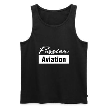 Luftfahrt - Flugzeug - Männer Premium Bio Tank Top - Schwarz - Vorne - AI Model Male 178 light (178cm)
