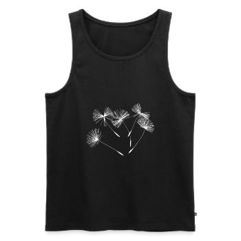 Pusteblume - Männer Premium Bio Tank Top - Schwarz - Vorne - AI Model Male 178 light (178cm)