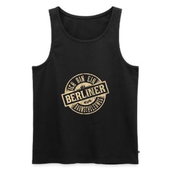 Ich bin ein Berliner aus Berlin Baumschulenweg - Männer Premium Bio Tank Top - Schwarz - Vorne - AI Model Male 178 light (178cm)