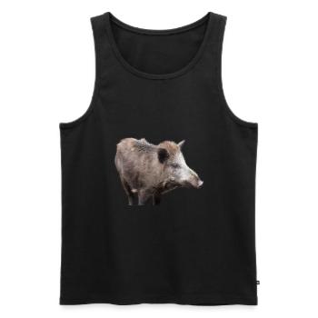 Wild boar Wild boar Pig Sow Pigs - Men's Premium Organic Tank Top - black - Front - AI Model Male 178 light (178cm)