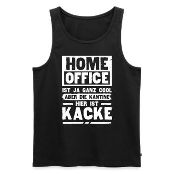 Équipe Home Office Cantine Office Home Office Home Office - Débardeur bio Premium Homme - noir - Devant - AI Model Male 178 light (178cm)
