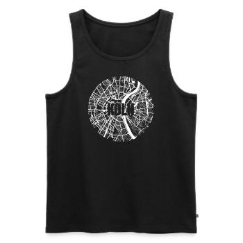 Köln – City Stadtplan Map Karte (weiß) - Männer Premium Bio Tank Top - Schwarz - Vorne - AI Model Male 178 light (178cm)