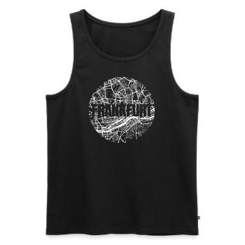 Frankfurt – City Stadtplan Map Karte (weiß) - Männer Premium Bio Tank Top - Schwarz - Vorne - AI Model Male 178 light (178cm)