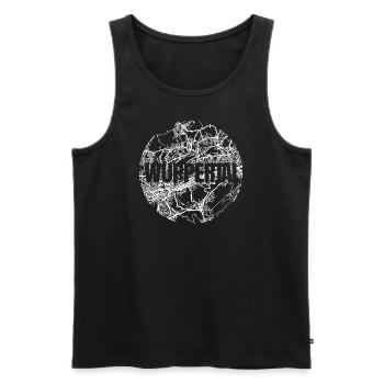 Wuppertal – City Stadtplan Map Karte (weiß) - Männer Premium Bio Tank Top - Schwarz - Vorne - Michal (187cm)