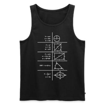 Formules mathématiques formule collection chemise design cadeau - Débardeur bio Premium Homme - noir - Devant - AI Model Male 178 light (178cm)