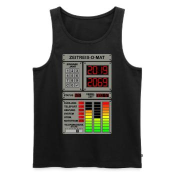 50 Jahre in der Zeit reisen - Zeitreise Computer - Männer Premium Bio Tank Top - Schwarz - Vorne - Michal (187cm)