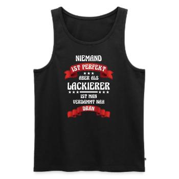 Lackierer Beruf Maler und Lackierer Designs Spruch - Männer Premium Bio Tank Top - Schwarz - Vorne - AI Model Male 178 light (178cm)