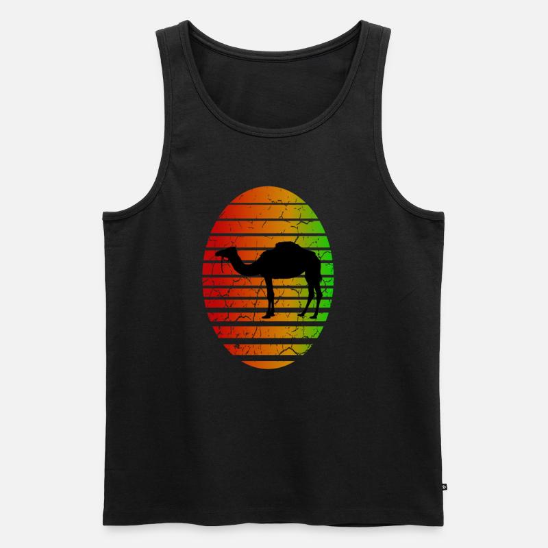 Kamel used - Männer Premium Bio Tank Top - Schwarz