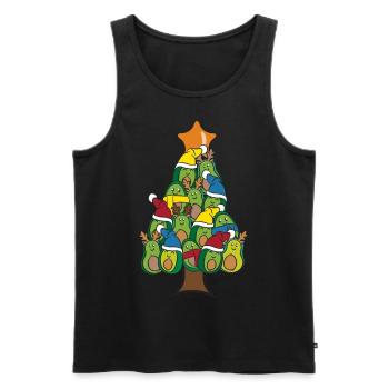Christmas Avocado Christmas tree Christmas tree - Men's Premium Organic Tank Top - black - Front - Michal (187cm)