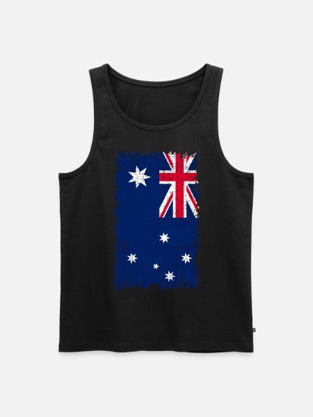 Australian Flag - Men's Premium Organic Tank Top - black