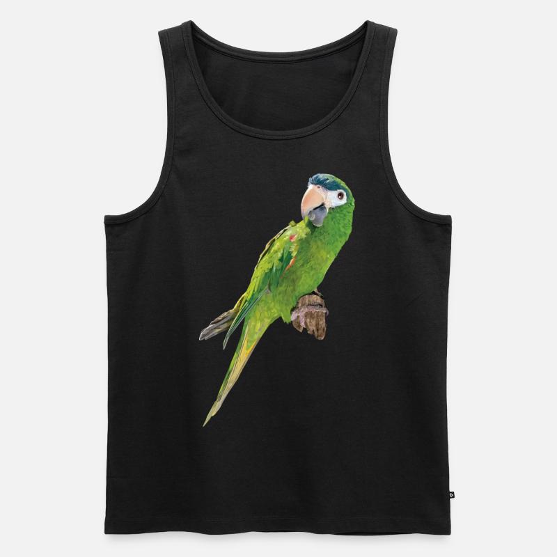 Der edle Ara - Männer Premium Bio Tank Top - Schwarz