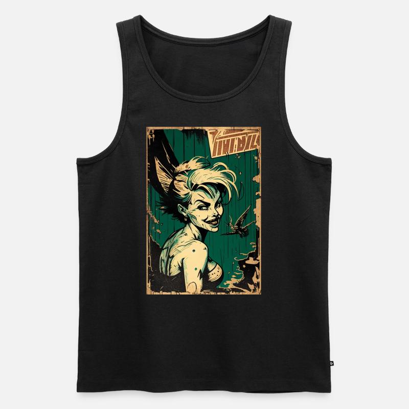 Dunkelelf - Männer Premium Bio Tank Top - Schwarz