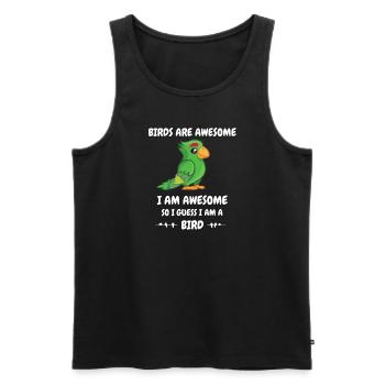 Birds Are Great - Men's Premium Organic Tank Top - black - Front - AI Model Male 178 light (178cm)