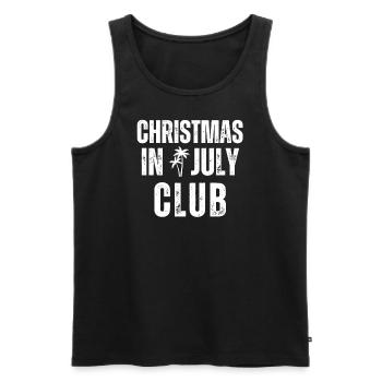 Noël en juillet, Club de Noël - Débardeur bio Premium Homme - noir - Devant - AI Model Male 178 light (178cm)