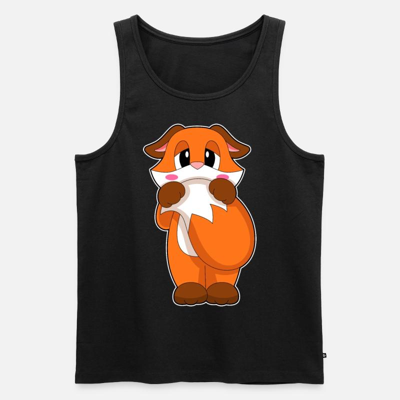 Fuchs Schüchtern - Männer Premium Bio Tank Top - Schwarz