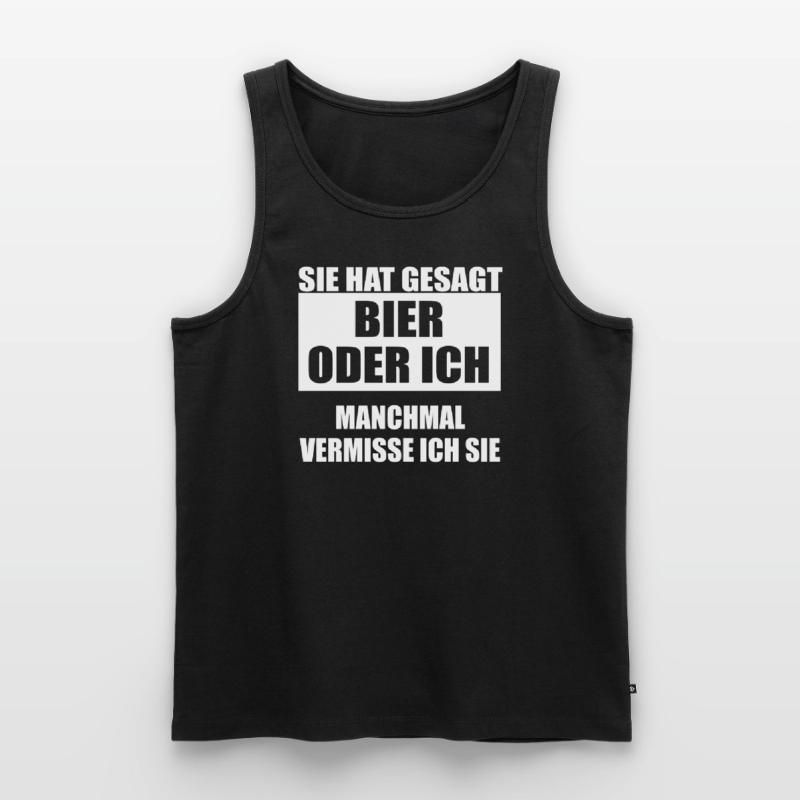 Sie hat gesagt Bier oder ich Männer Premium Bio Tank Top