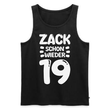 Zack 19 again! Birthday - Men's Premium Organic Tank Top - black - Front - Michal (187cm)