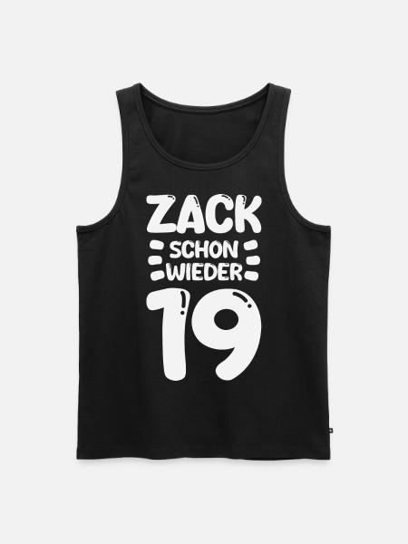 Zack 19 again! Birthday - Men's Premium Organic Tank Top - black
