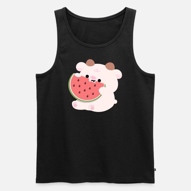 Vache Pastèque - Débardeur bio Premium Homme - noir