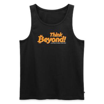 Bitcoin - c’est l’avenir - Débardeur bio Premium Homme - noir - Devant - AI Model Male 178 light (178cm)