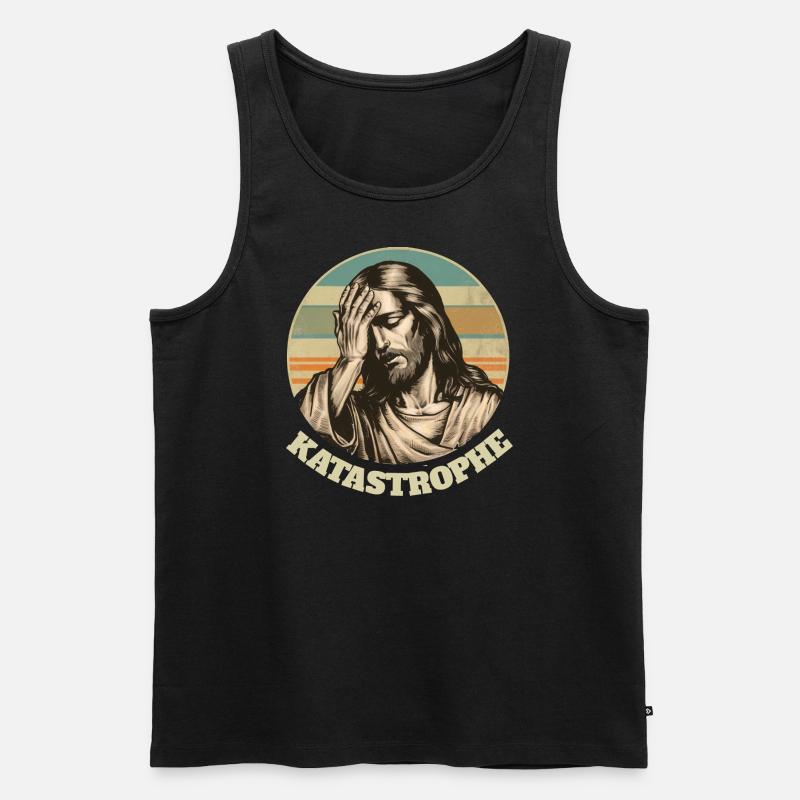 Jesus Katastrophe Ostern Geschenk - Männer Premium Bio Tank Top - Schwarz