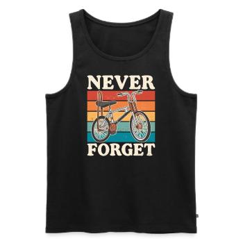 Never Forget Vintage Bonanzarad Männer - Männer Premium Bio Tank Top - Schwarz - Vorne - Michal (187cm)