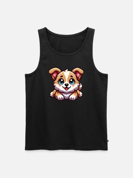 Amour 🐶❤️ mignon pour chiot - Débardeur bio Premium Homme - noir