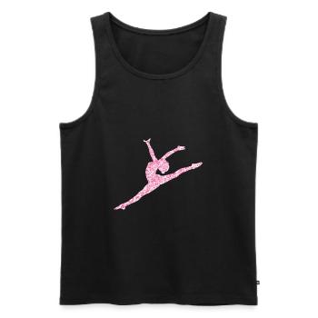 Pinke Turnerin - Männer Premium Bio Tank Top - Schwarz - Vorne - AI Model Male 178 light (178cm)
