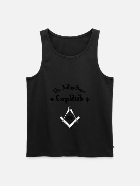 Un Authentique Complotiste - Débardeur bio Premium Homme - noir