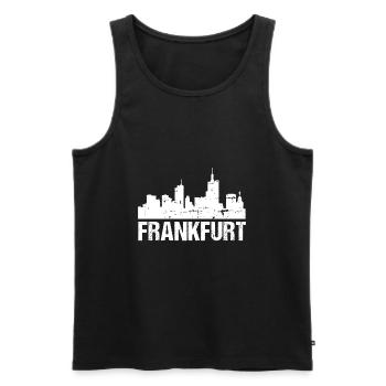Frankfurt Vintage Skyline - Männer Premium Bio Tank Top - Schwarz - Vorne - Michal (187cm)