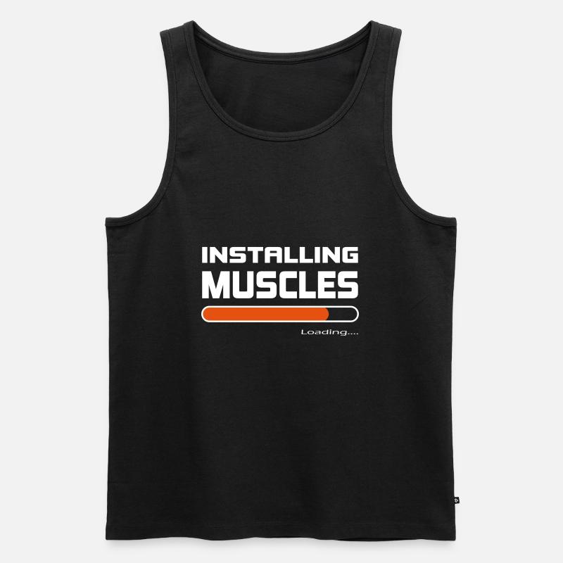 Installing Muscles Installiere Muskeln Geschenk - Männer Premium Bio Tank Top - Schwarz