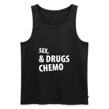Sex Drugs Chimio - Débardeur bio Premium Homme - noir - Devant - AI Model Male 178 light (178cm)