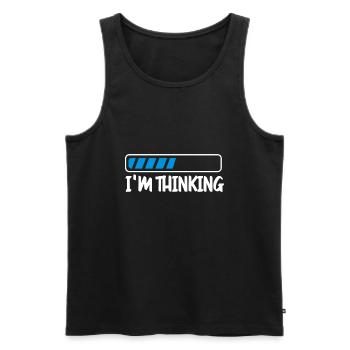 I'm Thinking Informatiker Programmierer Computer - Männer Premium Bio Tank Top - Schwarz - Vorne - Michal (187cm)