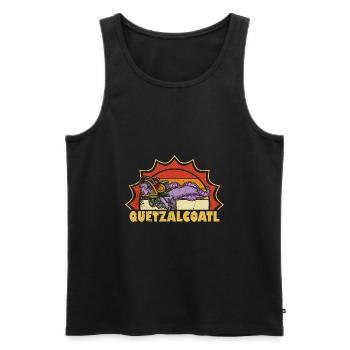 Quetzalcoatl Axolotl Mexico Aztecs Deity - Men's Premium Organic Tank Top - black - Front - AI Model Male 178 light (178cm)
