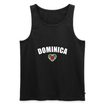 Dominica Dominican Flag - Men's Premium Organic Tank Top - black - Front - Michal (187cm)