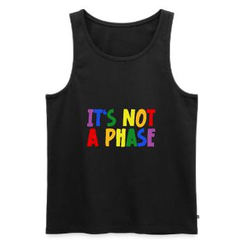LGBTQIA+ Rainbow Flag Gay Pride It's Not A Phase - Männer Premium Bio Tank Top - Schwarz - Vorne - Michal (187cm)
