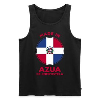 Azua de Compostela, République dominicaine - Débardeur bio Premium Homme - noir - Devant - AI Model Male 178 light (178cm)