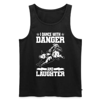 Cowboy - Männer Premium Bio Tank Top - Schwarz - Vorne - AI Model Male 178 light (178cm)