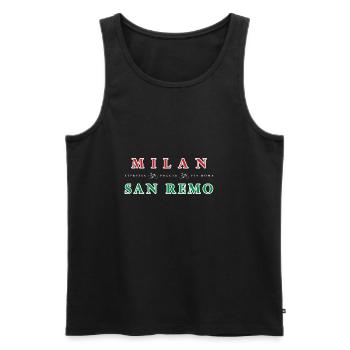 Mailand San Remo - Männer Premium Bio Tank Top - Schwarz - Vorne - AI Model Male 178 light (178cm)