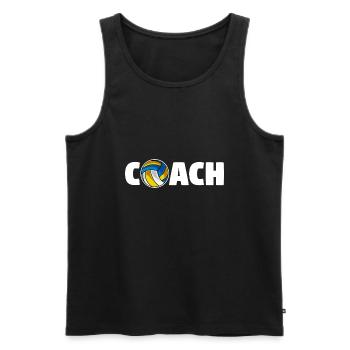Volleyball Coach Volleyball-Team Spieler - Männer Premium Bio Tank Top - Schwarz - Vorne - Michal (187cm)