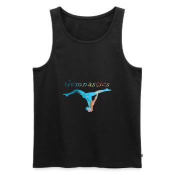 Gymnastics art - Men's Premium Organic Tank Top - black - Front - Michal (187cm)