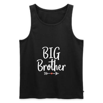 großer bruder großer bruder geschenk - Männer Premium Bio Tank Top - Schwarz - Vorne - AI Model Male 178 light (178cm)