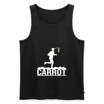 Marathon - Men's Premium Organic Tank Top - black - Front - Michal (187cm)