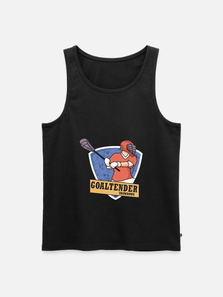 Lacrosse - Männer Premium Bio Tank Top - Schwarz