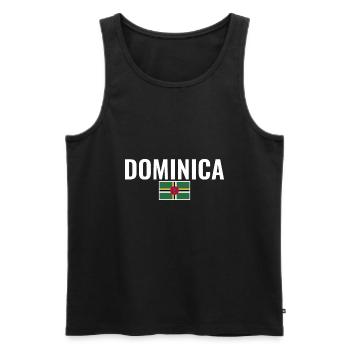 Dominica Dominican Flag - Men's Premium Organic Tank Top - black - Front - Michal (187cm)